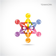 Team Partners Friends sign design vector template.