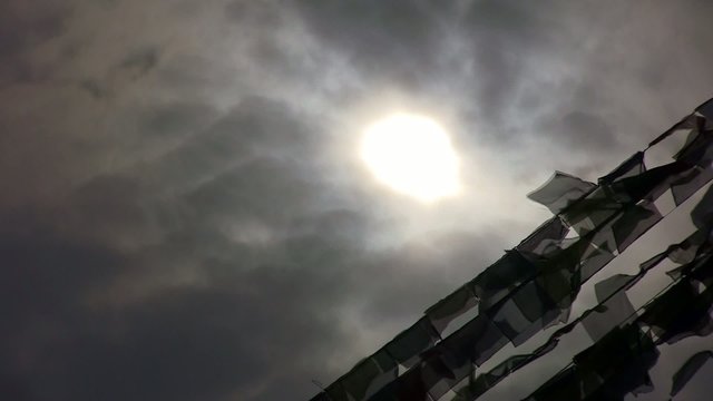 Prayer flags Lungta (flying horses).
