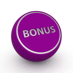 Bonus circular icon on white background