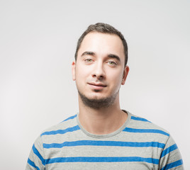 Fototapeta premium portrait of a young handsome caucasian man smiling