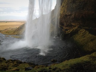 Into Icelandic waterfall
