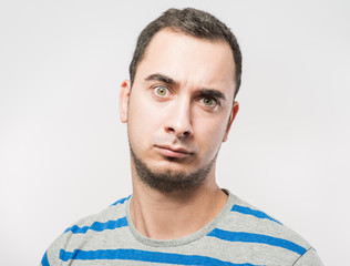 Fototapeta premium Anger, close up of angry man