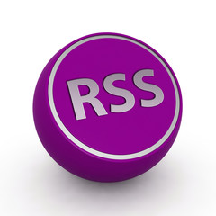 RSS circular icon on white background