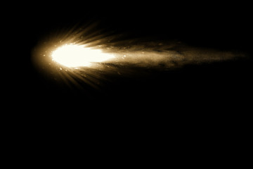 Comet on night sky - obrazy, fototapety, plakaty