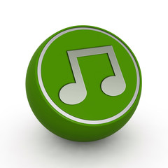 music circular icon on white background