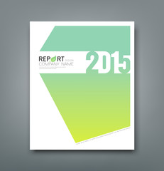 Cover Report number 2015 and eco green abstract