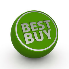 Best buy circular icon on white background