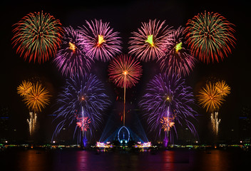 beautiful fireworks display for celebration night