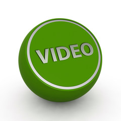 video circular icon on white background