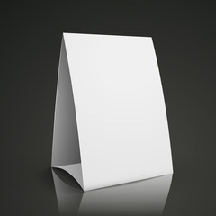 modern 3d blank white paper table card