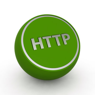 http circular icon on white background