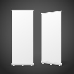 blank roll up banners set