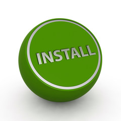 Installation circular icon on white background