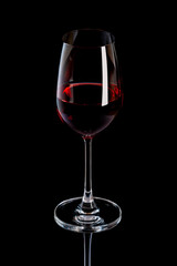 red wine in a glass