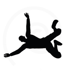 illustration of senior climber man silhouette