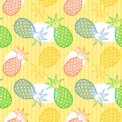 Pineapple seamless pattern
