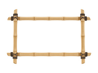 render of a bamboo frame, isolated on white