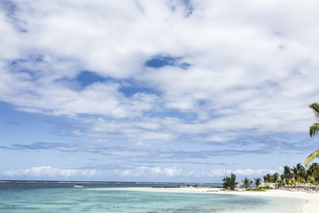 mauritius island sea under a cloudy sky.