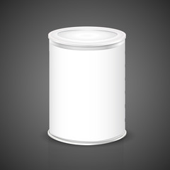 metal cans with blank label