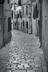 Croatia - Rovinj - monochrome black white photo