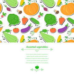 Vegetables vector background