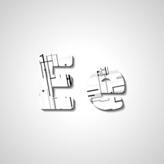 Colorful letter alphabet