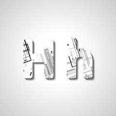 Colorful letter alphabet