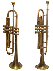 Fototapeta na wymiar alte antike trompete