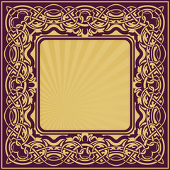 gold frame with floral ornamental