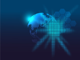 Obraz premium abstract technology earth vector background