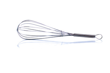 whisk isolated on white background with reflection side view