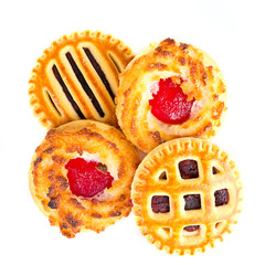 Coconut Biscuits with Cherry Jam