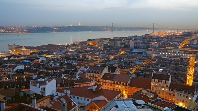 Lisbon, Portugal. Timelapse