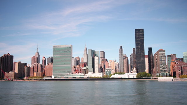 manhattan eastside panorama 4k time lapse from new york