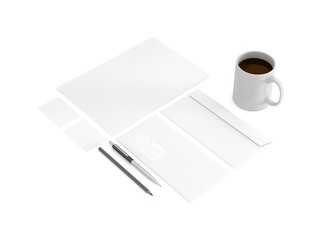 Geschäftspapiere Visitenkarte Briefpapier weiß
