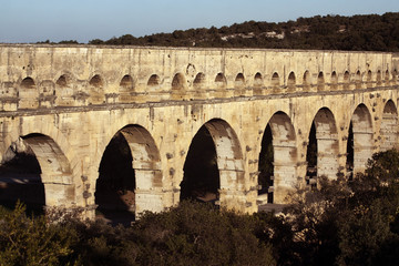 Fototapeta premium Old bridge in France - the beautiful Pont du Gard