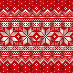 Seamless knitted pattern. Wool Christmas Sweater Design