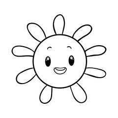 funny sun coloring book