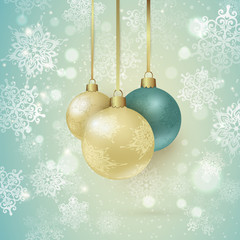 Background with Christmas balls.