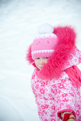 Cute girl winter portrait