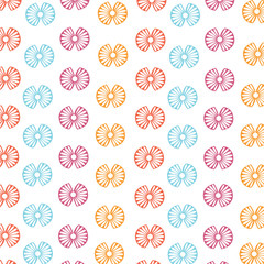 Seamless modern flower pattern vector wallpaper