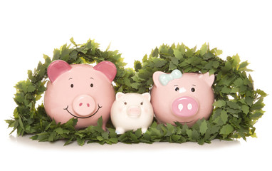 family saving money at christmas