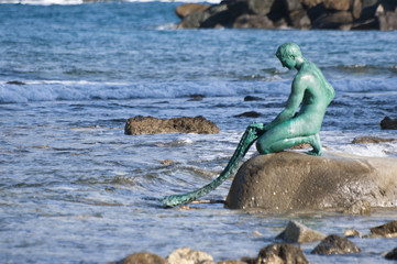 Statue du pêcheur à Sestri Levante - Italie