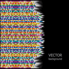 Vector background is of colorful squares.