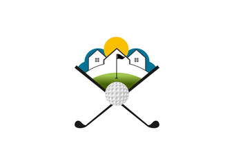symbol sport Location golf Brand icon Business logo Golf.