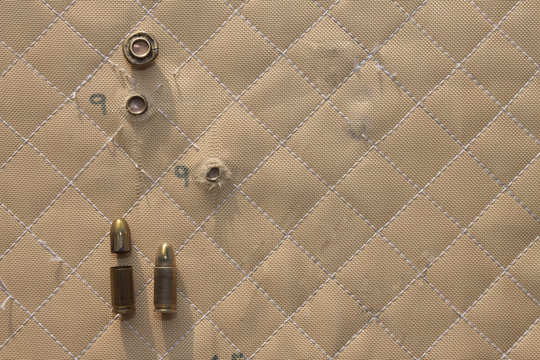 Hit Shot 9mm In Kevlar Bulletproof Vest