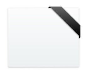 the blank banner with ribbon