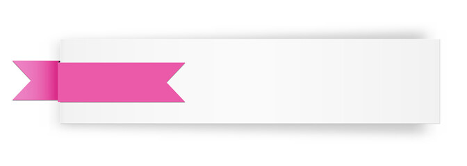 the blank white banner with stylish ribbon