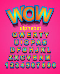Colorful Alphapet Font to use for children's parties invitation