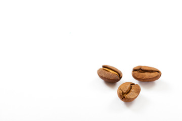 coffee beans close up isolated